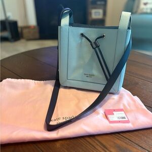 Kate Spade Blue Crossbody Bag with Modern Boxy Design